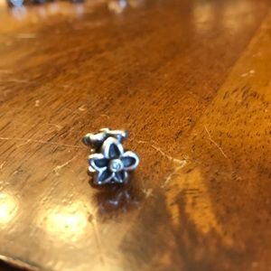 Two tone and diamond charm